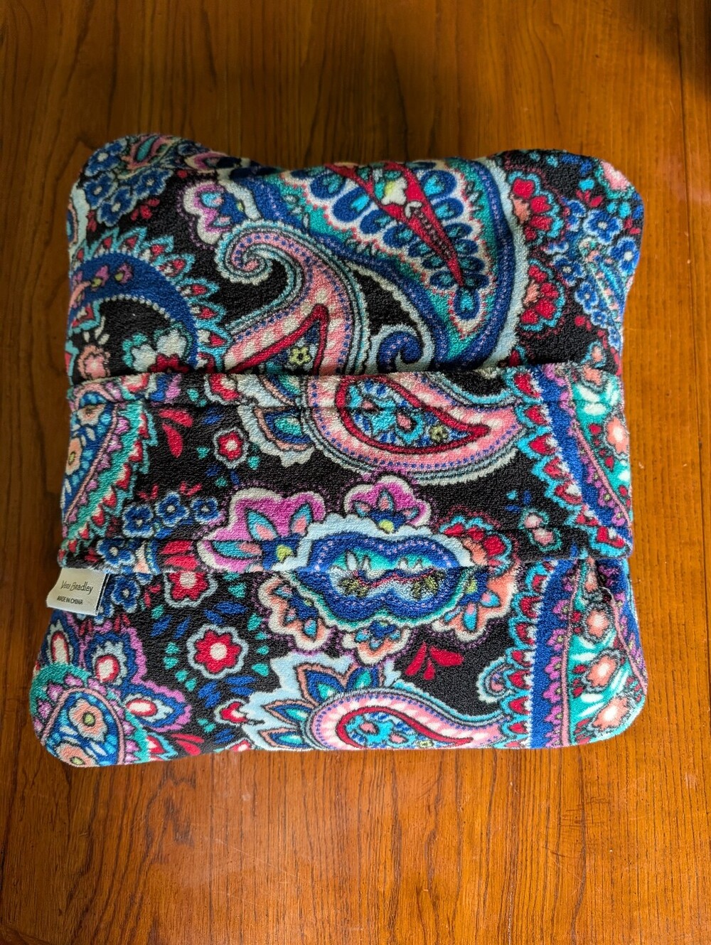 Vera Bradley Fleece Travel Blanket - Multicolor Paisley Print